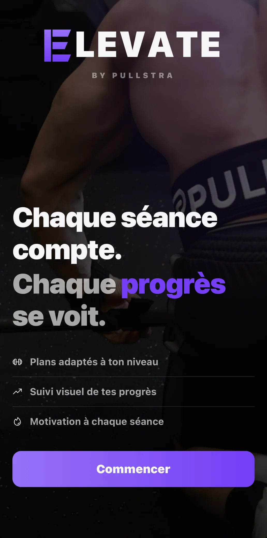 Capture d'écran de l'app ELEVATE — Une motivation qui ne culpabilise jamais